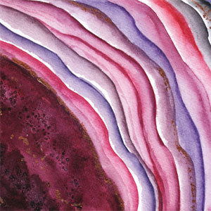 Plum Watercolor Geode Wii (Includes 1 Controller) Skin